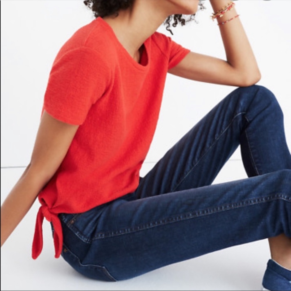 Madewell Cotton Verse Tie Back Top